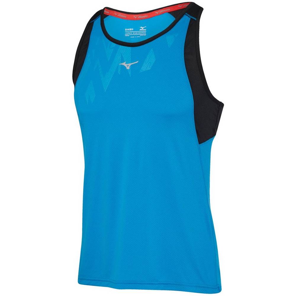 Canotta Mizuno Singlet Alpha Vent Uomo - Blu/Nere - 52134-LYUB